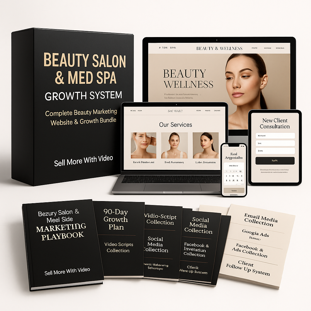 Beauty Salon & Med Spa Growth System complete bundle